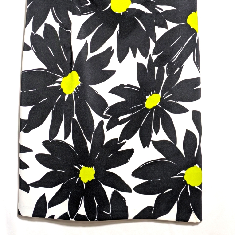 Ronnie Nicole Sunflower Shift Midi Dress Black White Green, Summer,‎ 🌞 Size 12 - Picture 3 of 12